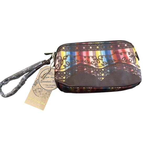 CATCHFLY Western WOMEN'S ESSENTIALS Canvas Zip Wristlet NWT - Picture 2 of 4